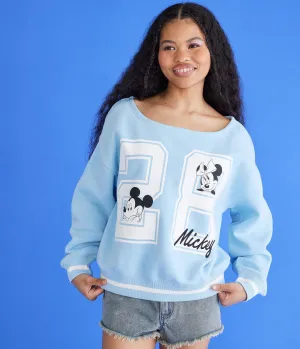 Aeropostale Mickey & Friends | Mickey Mouse 28 Off-The-Shoulder Fleece Top