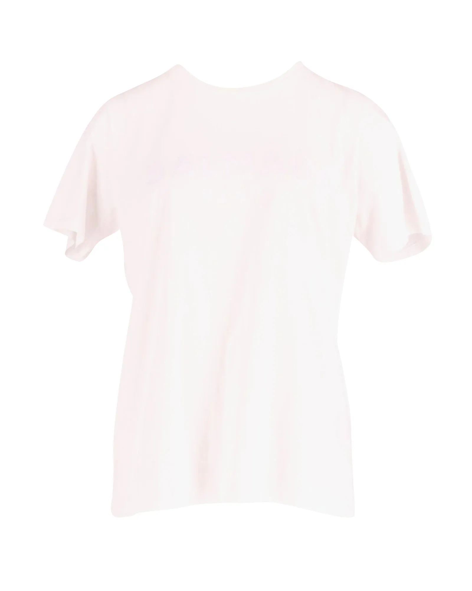 Balmain Crew Neck Short Sleeve T-Shirt in White Cotton