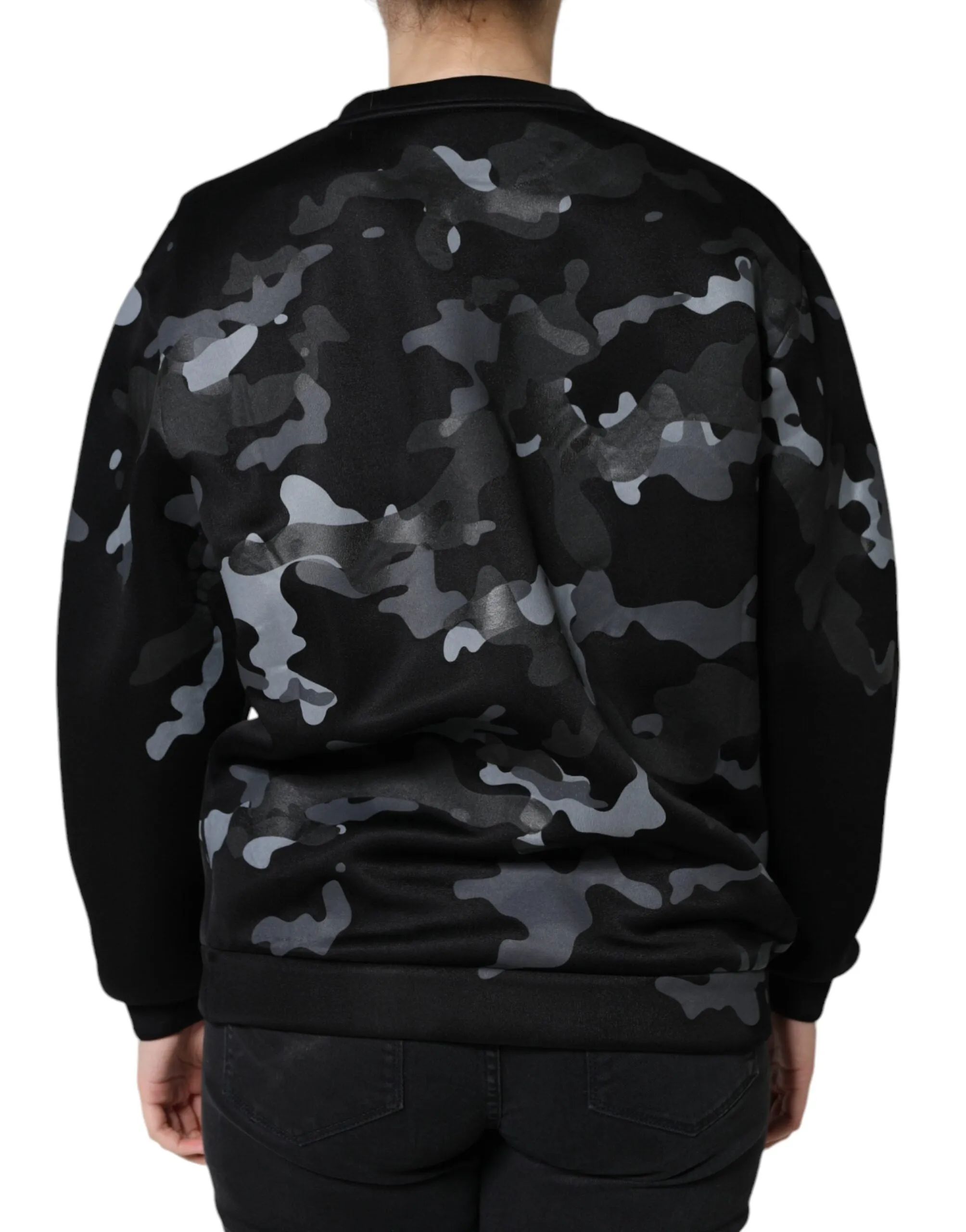Dolce & Gabbana Camouflage Round Neck Sweatshirt Women's Sweater (Pre-Owned)