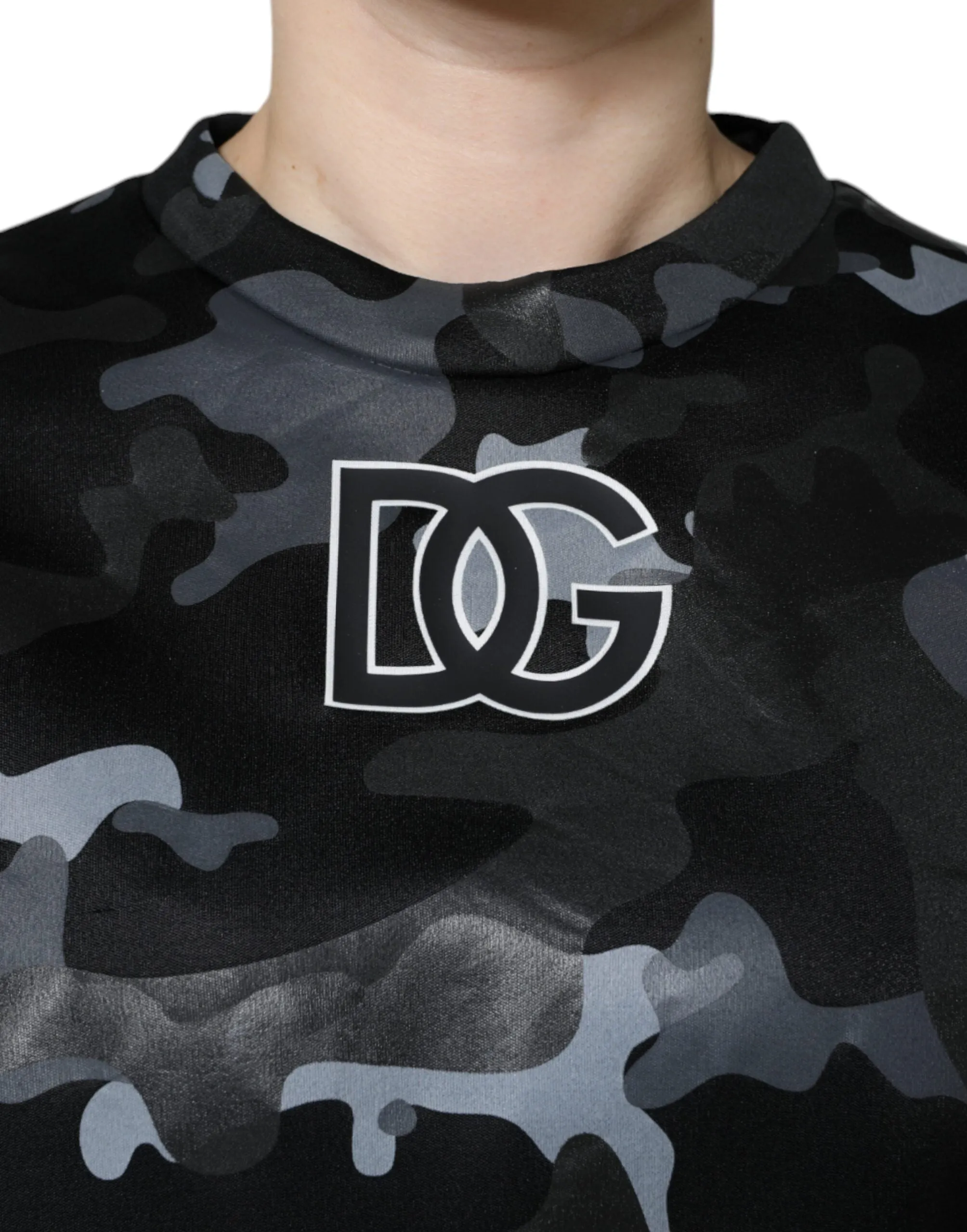 Dolce & Gabbana Camouflage Round Neck Sweatshirt Women's Sweater (Pre-Owned)