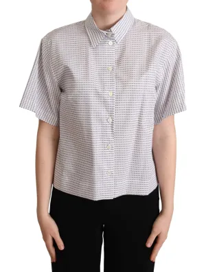 Dolce & Gabbana Elegant Polka Dots Colla Polo Women's Top
