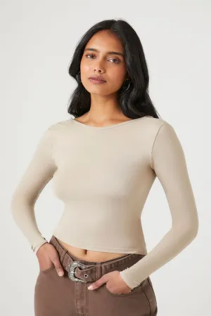 Forever 21 Women's Scoop-Back Crop Top Goat Forever 21