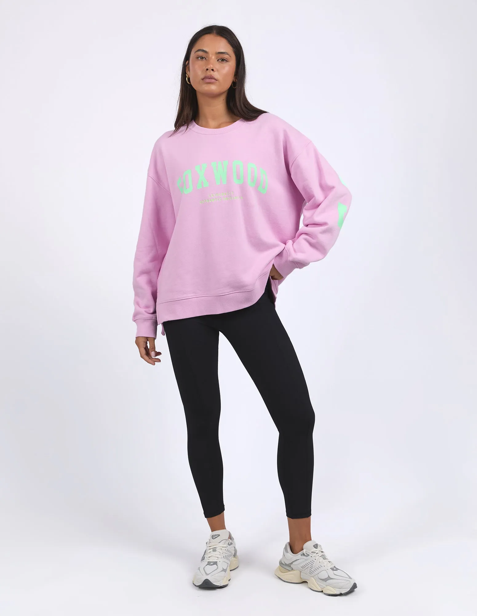 Foxwood Interval Crew Pink W/ Green