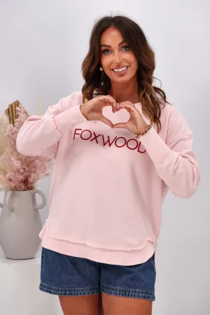 Foxwood Simplified Metallic Crew Pale Pink