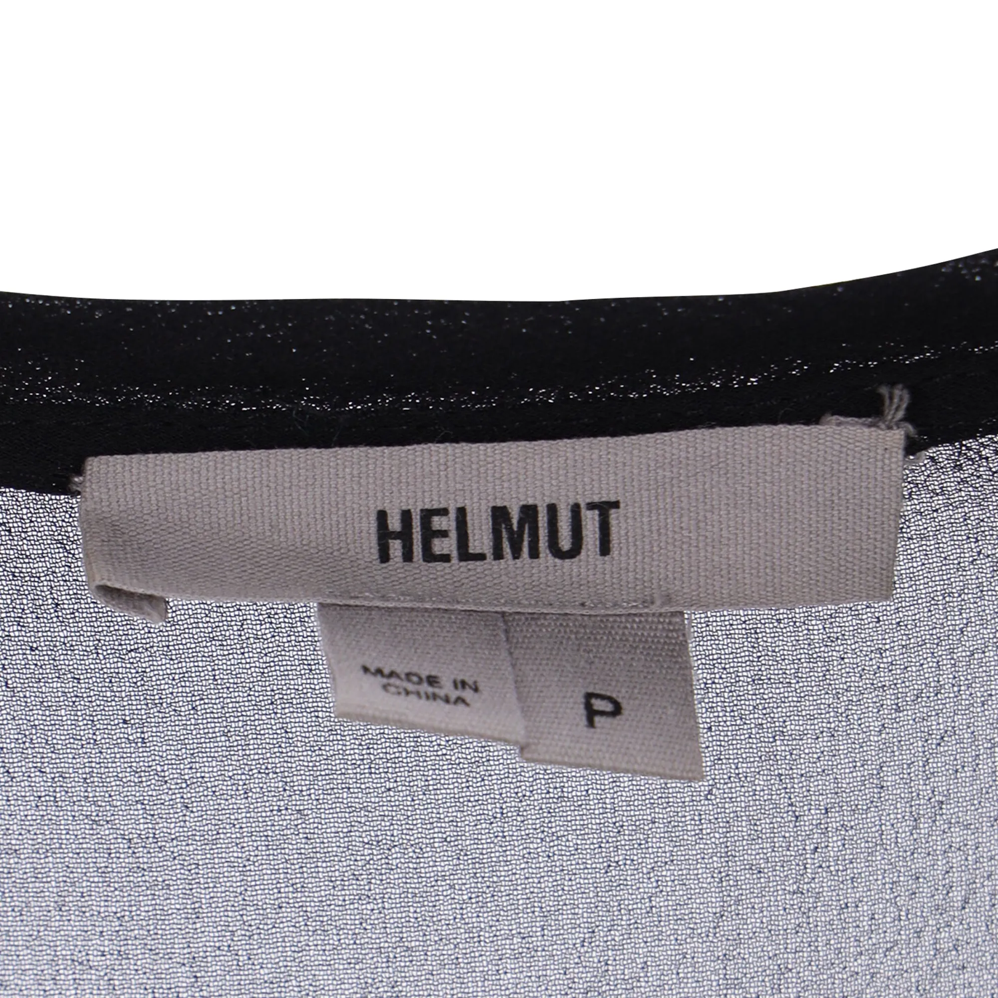 Helmut Helmut Lang Sheer Ghost Top in Black Silk
