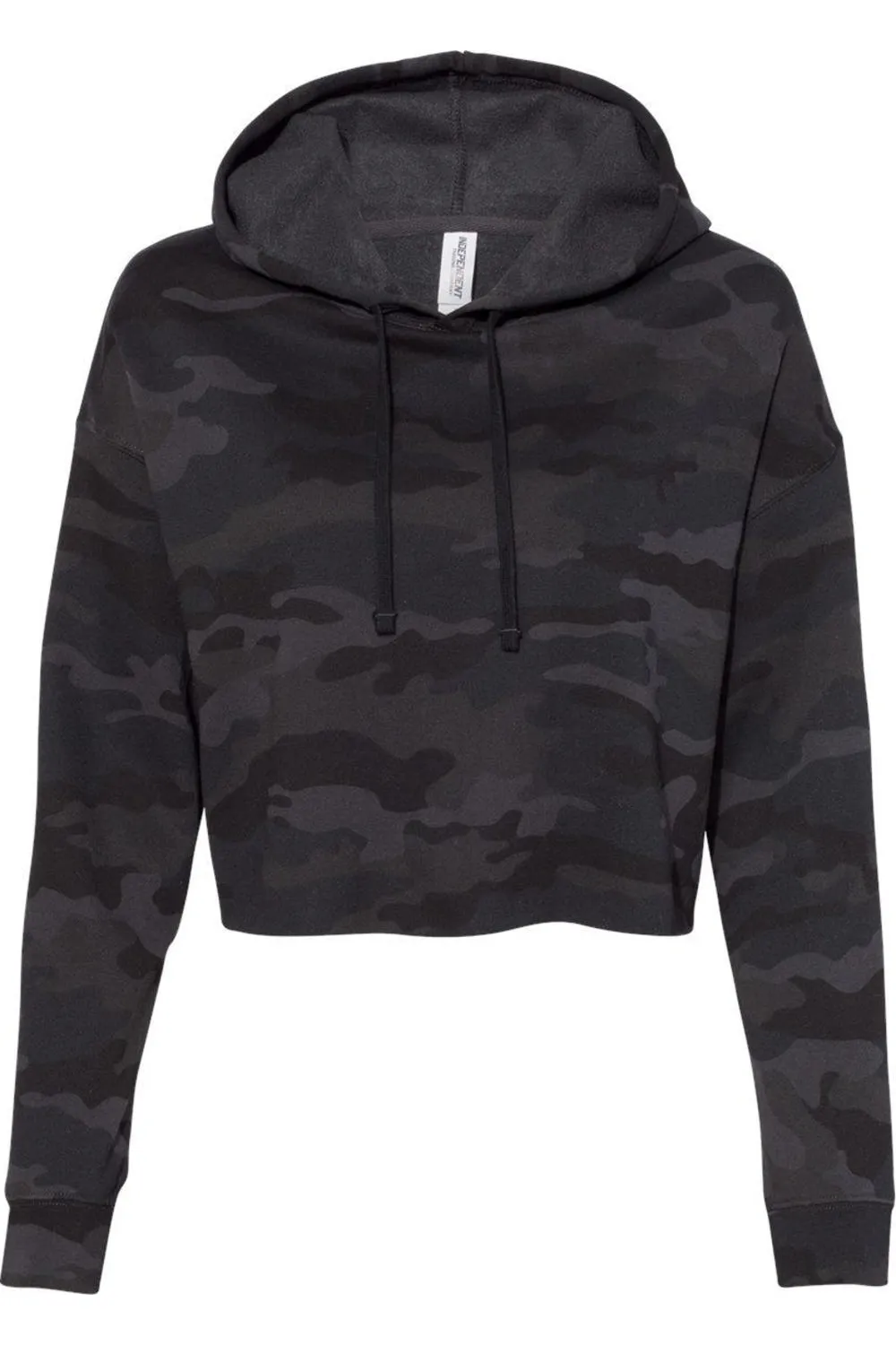 Independent Trading Co. Womens Lightweight Crop Hooded Sweatshirt