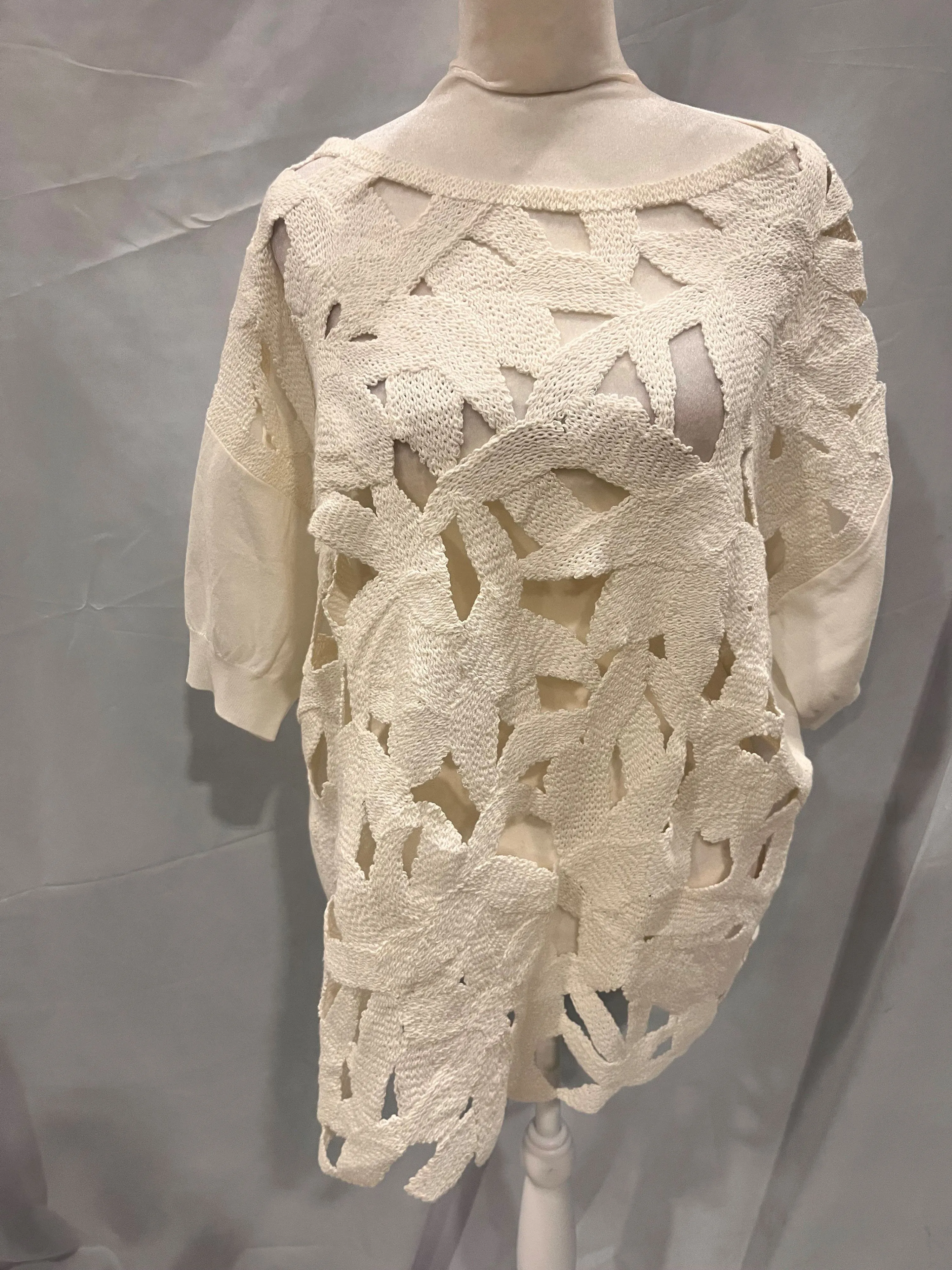 Marina Rinaldi Aperto Short Sleeve Sweater