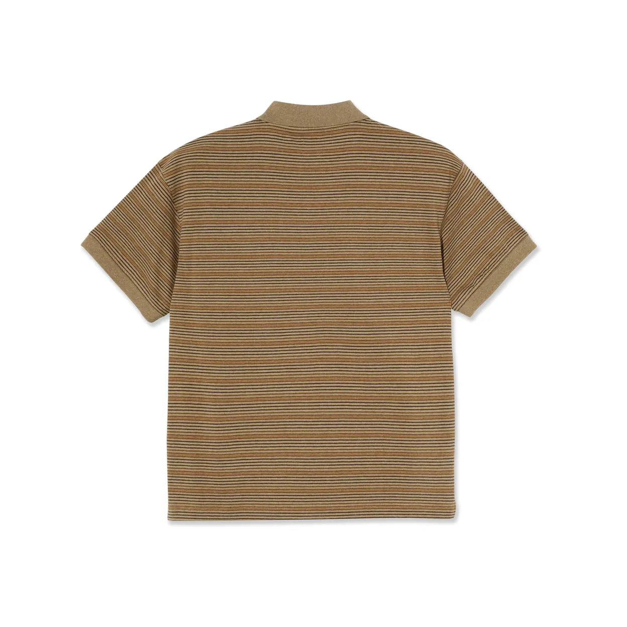 POLAR - STRIPE POLO SHIRT CAMEL