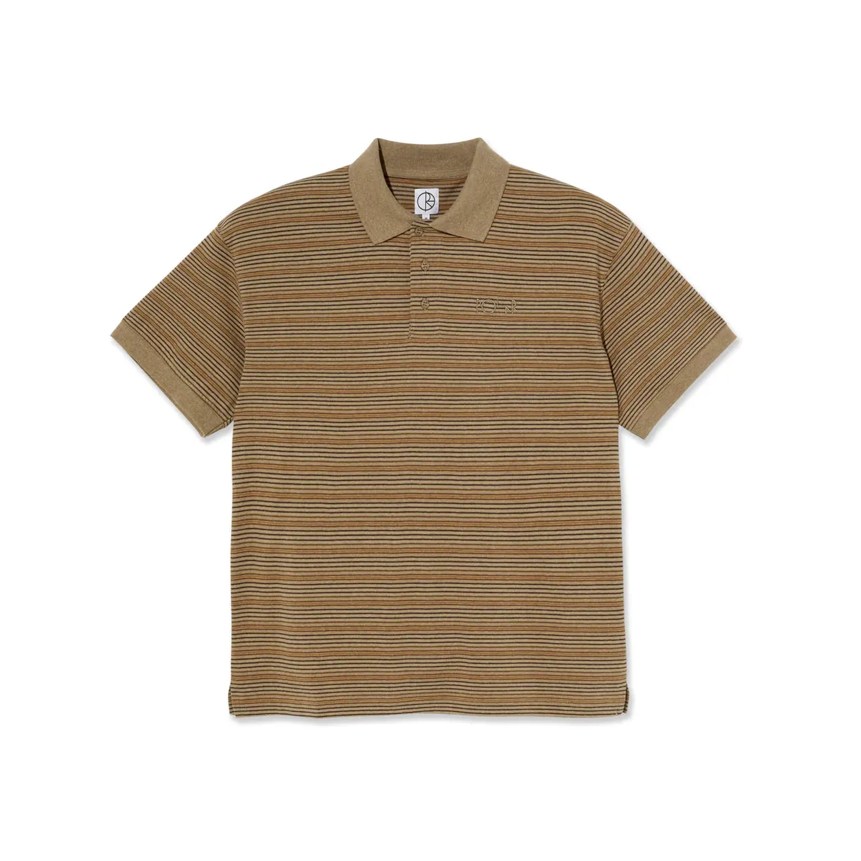 POLAR - STRIPE POLO SHIRT CAMEL