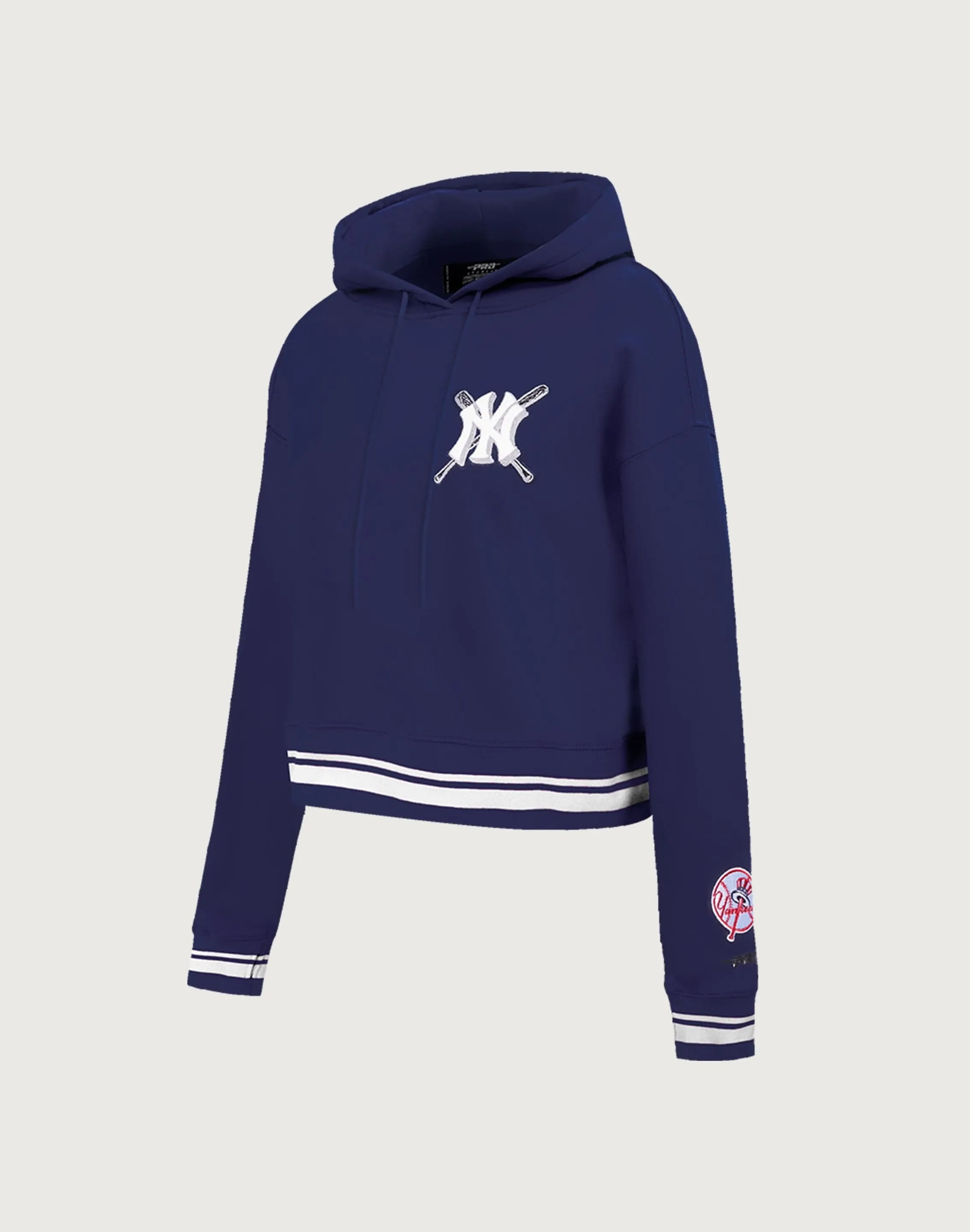 Pro Standard New York Yankees Mashup Rib Cropped Hoodie
