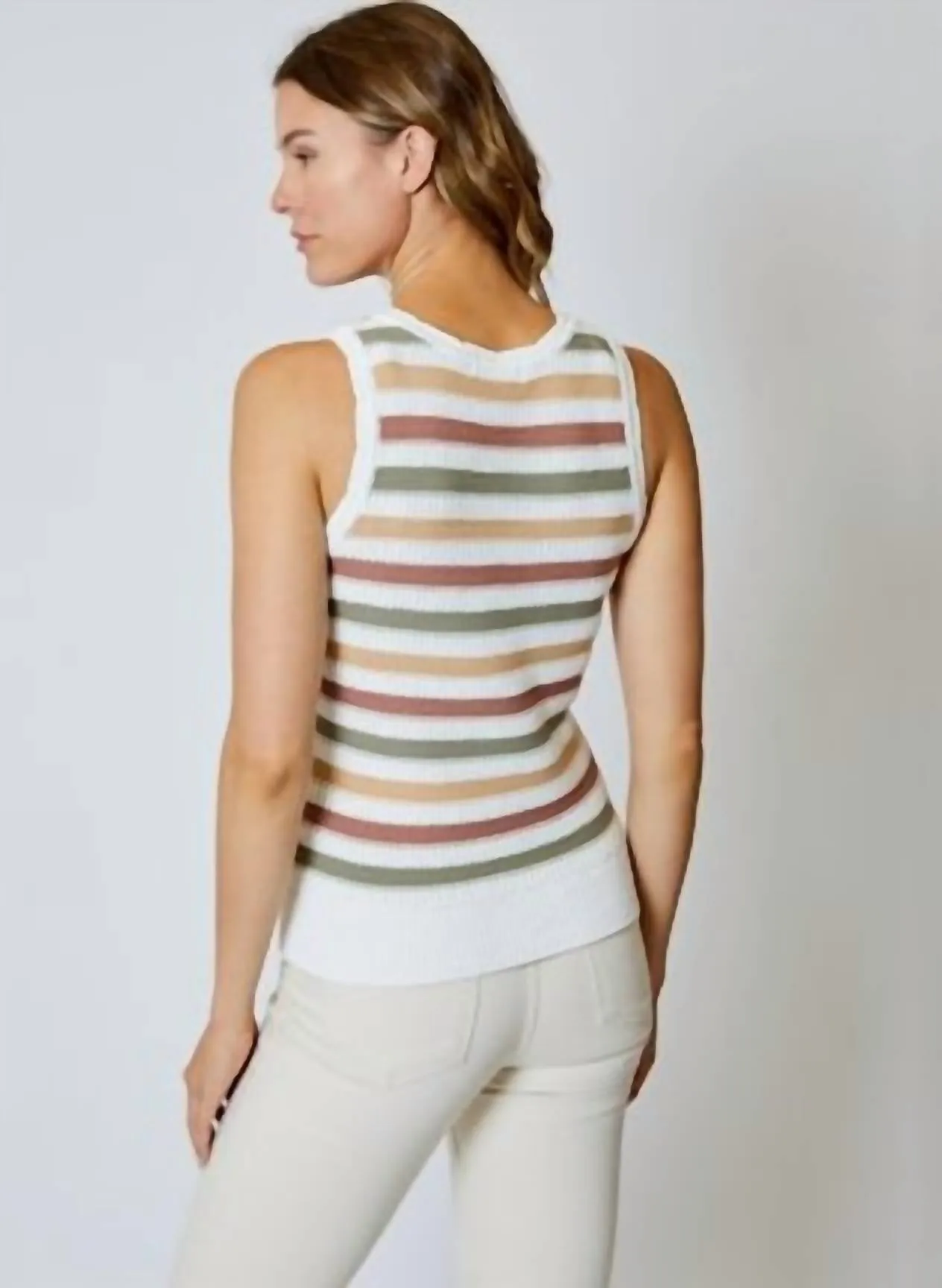 Stripe Tank Top In Neutral Combo